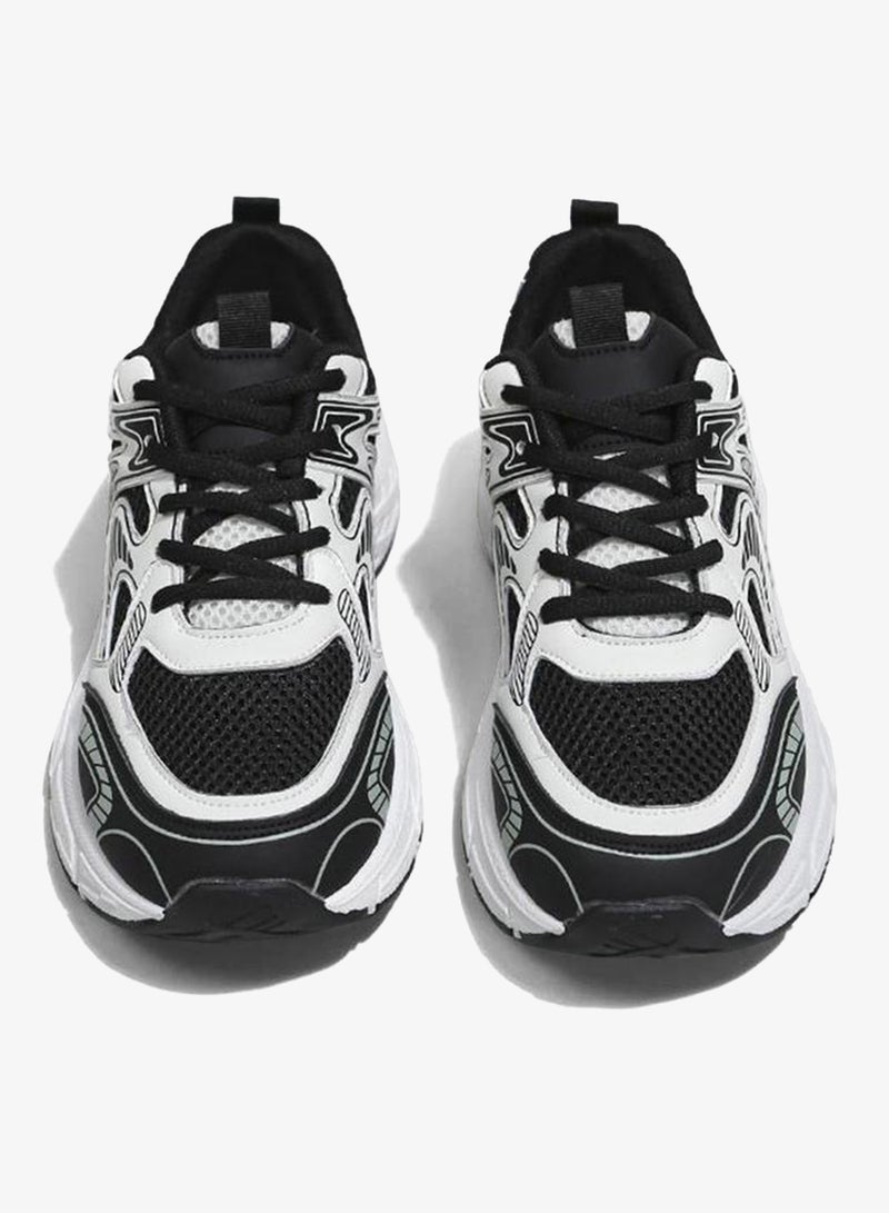 Take Two Women Color Blocked Lace-Up Mesh Sneakers - Image 1